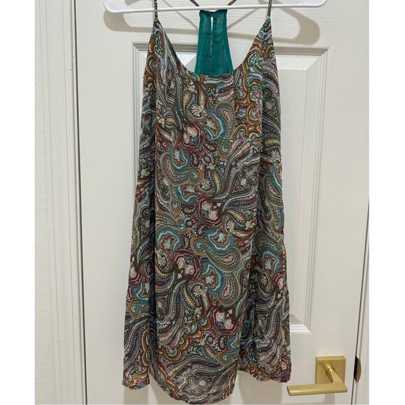 Lucy Love Dresses & Skirts - Y2K Lucy Love Multicolored Paisley Print Strappy Mini Shift Dress Women's Medium